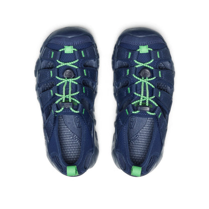 Keen Big Kids' Hyperport H2 Sandal Naval Academy/Vibrant Green